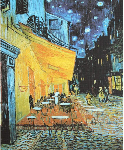 Moruska Cafe Terrace at Night by Vincent Van Gogh Jigsaw Puzzle 1000 Piece Art for Adults
