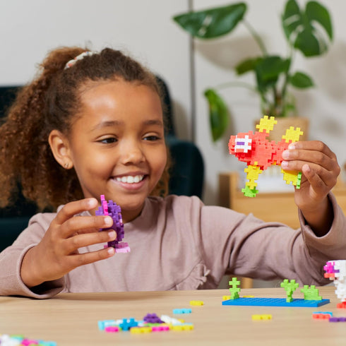 Set, 3D 275 PLUS PLUS Learn to Build Interlocking Mini Building Blocks, Puzzle Construction Stem Toy for Kids - Pets