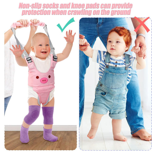 4 4 7-24 Xuniea Baby Walking Harness Breathable Handheld Baby Walker Assistant Belt Adjustable Toddler Walking