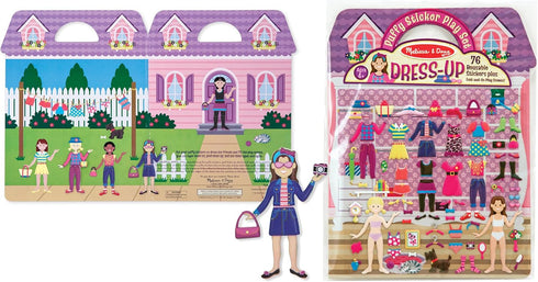 Melissa & Doug Dress-Up Puffy Sticker Activity Book - 76 Reusable Stickers - FSC Certified