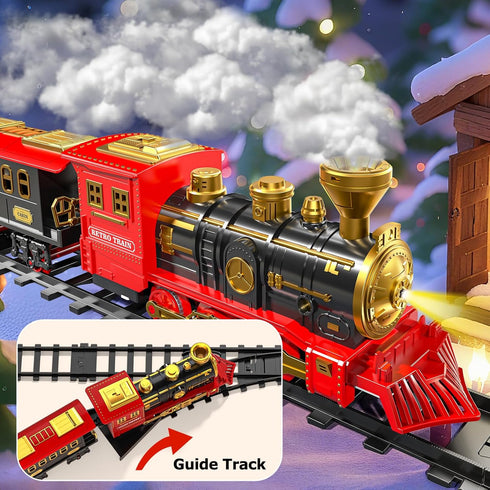 Xelabrion Set 3-5 4-7, Set Set 3 4 5 6 Train for Kids Classic Electric Train Toys with Locomotive Engine, Lights