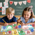 24 Valentines Day Cards for Kids School Classroom, Stretch Squeeze Balls Fidget Toys with Valentines' Cards, Valentines