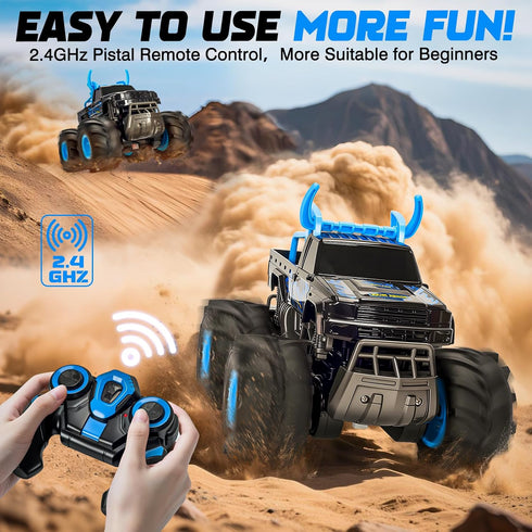 1:16 2.4GHz 4WD 2 6, 7, 8, 9, 10, 11, 12 BainGesk Waterproof Remote Control Monster Truck Toys, RC Car, All Terrain Car