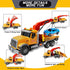 15" Big Truck Toys Set, Include Tow Truck, Racing Car, Metal Off-Road Car, Traffic Signs, Sound and Lights