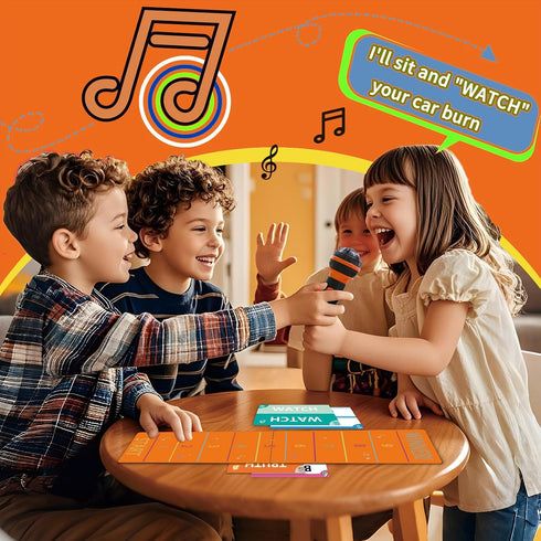 Grab Mic Game 2025 2-10 New Family Karaoke Party Game, Mic Karaoke Party Game, Fast-Paced Music Trivia Card Games