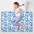 siphylline 52" 34" Blue Round Flower Spring Extra Large Resuable Changing Pad Covers Highly Absorbent Potty Training