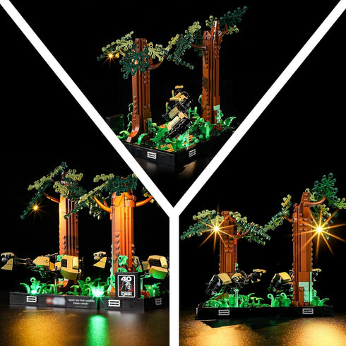 LED Light Kit for Lego 75353 Endor Speeder Chase Diorama Set, Compatible with Lego 75353 Building Blocks