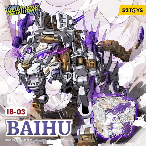 52TOYS INFINITY BOX IB-03 White Tiger Deformation Toys, Action Figure, Mecha and Cube, Birthday Gift