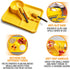 Set 3PC Dinneractive Dining For Kids - Yellow Firefighter Dinnerware - Fire Truck Utensils - Toddler Plates - Baby
