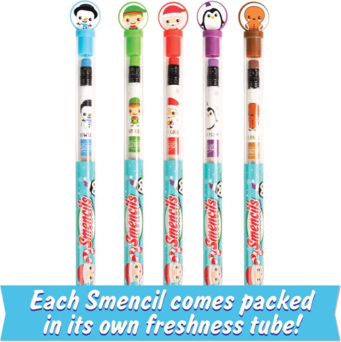 Holiday Smencils HB #2 Gourmet Scented Fun Pencils, 5 Count - Gifts for Kids