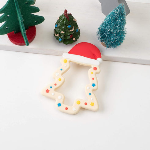 Jimibaby Christmas Teether - Teething Toy for Baby Boys & Girls, Ideal Stocking Stuffer, Gift Package (Christmas Hat)