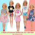 EuTengHao 78Pcs Doll Clothes and Accessories for 11.5 Inch Girl and 12 Inch Boy Dolls, Summer Style Outfits