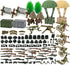 Military Weapons Pack, WW2 Army Gear Kit, Bricks Accessories Set for Soldier Figures, Compatible with Major Brands