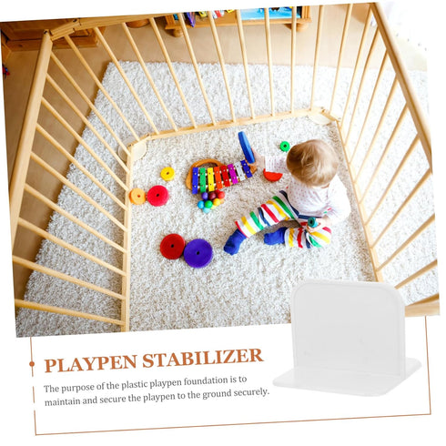 SAFIGLE 4pcs Adhesive Furniture Anchors, Anti Tip Playpen Stabilizer Support Feet for Child Safety Dog Gate