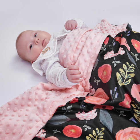 Baby Blanket for Boys Girls, Super Soft Fluffy Warm Lightweight Receiving Blankets, Double Layer with Dotted Backing