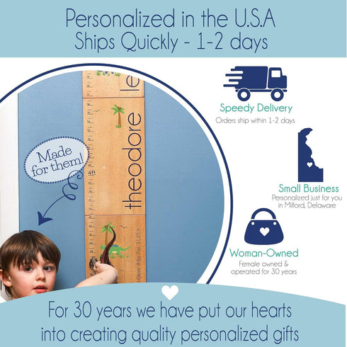 My Bambino Personalized Surf Growth Chart | Wood Surfboard Ruler | Nursery Dcor | Personalized Birthday Gift