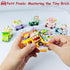 Jollcnoia Set Asian Food Truck Mini Gourmet Travel RV Car Micro Building Toy Little Cute Truck Mobile Van Stand Fun