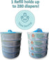 Generic 4 Pack, 1120 Diaper Pail Refill Bags Compatible with Diaper Genie Essentials Odor Lock, Lavender Scent, Holds