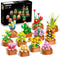 12 Flowers Succulents Mini Building Set, 1403PCS Botanical Collection for Home Décor, Creative Building Project for