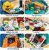 NIPLOOOW Playset 3-5, Set 10 3 4 5 6 7 8 Dinosaur Race Track for Boys Kids Dinosaur Climbing Hills Car Track Play