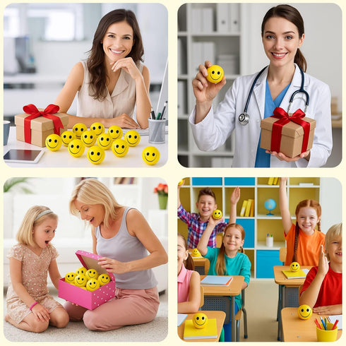 LovesTown 40PCS Stress Balls Bulk, 2 Inch Sensory Toys for Kids, Squishies Fidget Toys for Stress Relief, Party Supplies