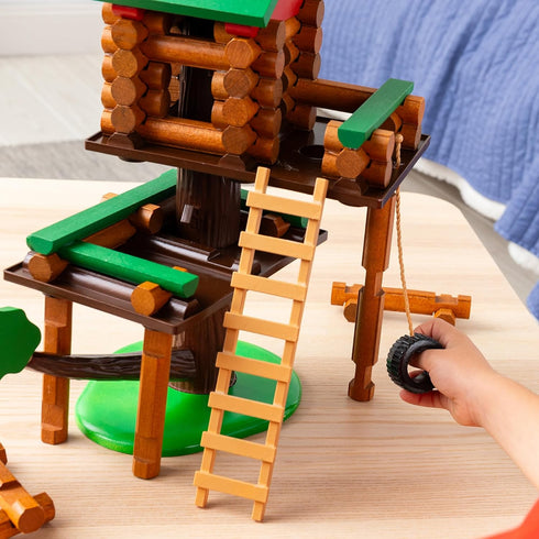 Lincoln Logs 2 Tiered Tree House Building Set, Educational Toy Gift for Kids, Girls and Boys