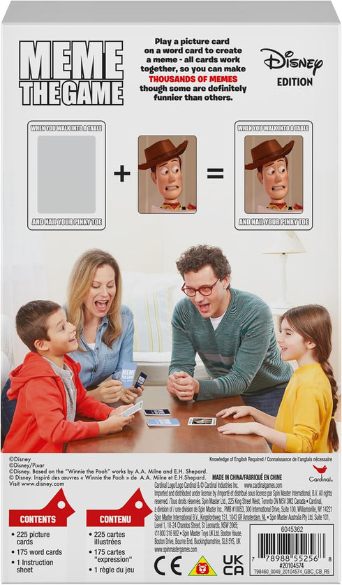 Spin Master Games Meme The Game - Disney Version Funny Cards Family Party Activity for Adults and Kids Ages 8+
