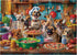 Dog Puppy Pizza Puzzles for Adults 1000 Pieces, Food Kitchen Jigsaw Puzzle, Animals Funny Puzzles