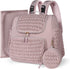 Geestock Diaper Bag Small Backpack, Stylish Quilted Baby Bag with Changing Pad, Pink Color