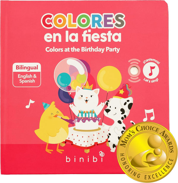 Binibi Colors at the Birthday Party Bilingual Musical Sound Book for Toddlers