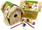 Matty's Toy Stop Paint-A-Barn Gift Set Bundle - Wooden Birdhouse & Bird Feeder (Includes Paints & Brushes) - 2 Pack
