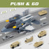 7 XDUOYJOY Military Fighter Jet Toys, Army Airplane Toys with Vehicles Trucks Helicopter Army Men, Decorate & Launch