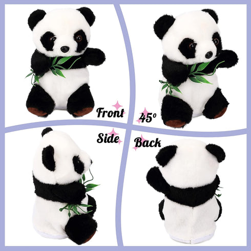 Hopearl Talking Panda Interactive Toy, Nodding Electric Plush Buddy Gift for Toddlers, 7''