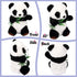 Hopearl Talking Panda Interactive Toy, Nodding Electric Plush Buddy Gift for Toddlers, 7''