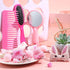 YoungJoy 21 Pcs Doll Hair Play Accessories, Pink Series Hair Brush Set for 18 and 14 Inch Dolls, Beauty Hair Care Tools