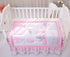 Set 3 Set La Premura Baby Crib Bedding for Girls, Pink Elephant & Love Balloons Piece Standard Size Nursery Crib