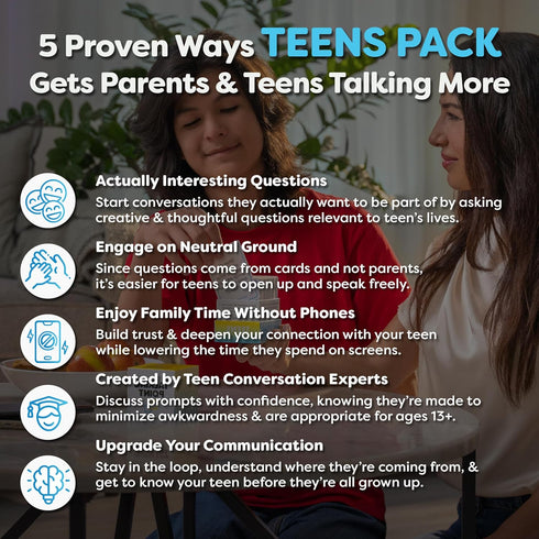 200 Conversation Cards for Teens - Engaging & Deep Questions to Build Trust, Encourage Self-Expression & Strengthen
