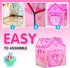 Kids Tent - Princess Castle Pink Tent for Kids - Indoor Playhouse for Kids Outdoor - Big Enough for 2-3 Little Kids