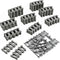 MANNIDOO Classic City Train Tracks, 54 Pieces Railroad Track with 32 Curved,