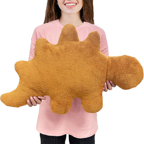 Dino Nugget Pillow Large - 23.8" Dinosaur Stuffed Animal Gifts, Chicken Nugget Plush Room Decor for Kids