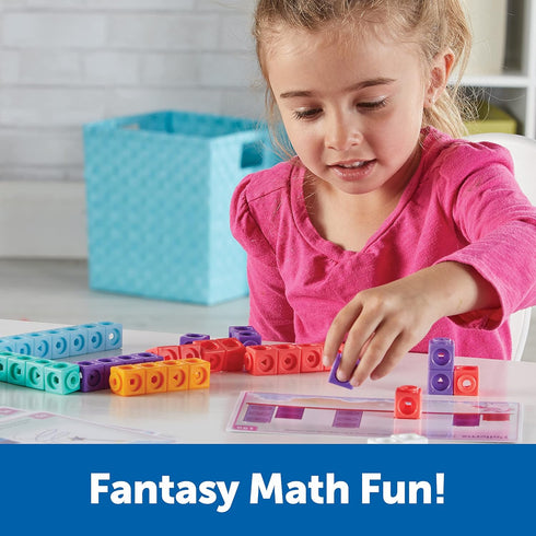 Learning Resources MathLink Cubes Activity Set: 115 Pieces, Fantasticals! STEM Math Games for Kids Ages 5+