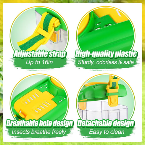 Kids Bug Habitat Outdoor Explorer Kit, 4Pcs, Green, for Ages 3-8