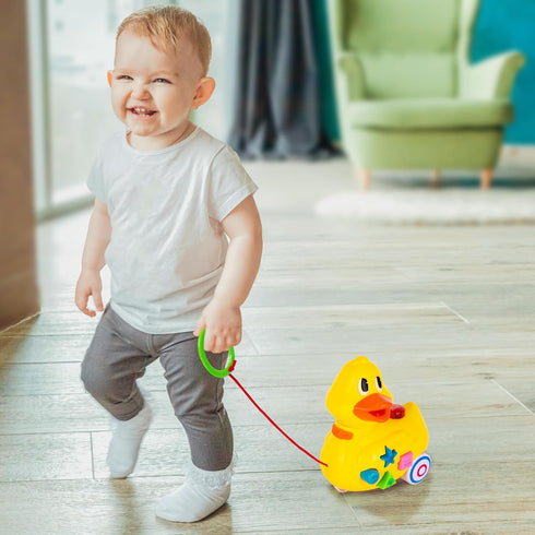 ArtCreativity Musical Duck Toy for Toddlers - Light-Up Baby Duck Toys with Sounds & Music - Pull Along Duck Toy