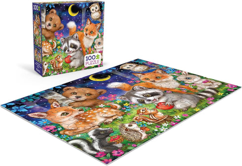 Ceaco 100 Piece Jigsaw Puzzle, Kayomi Harai, Woodland Friends