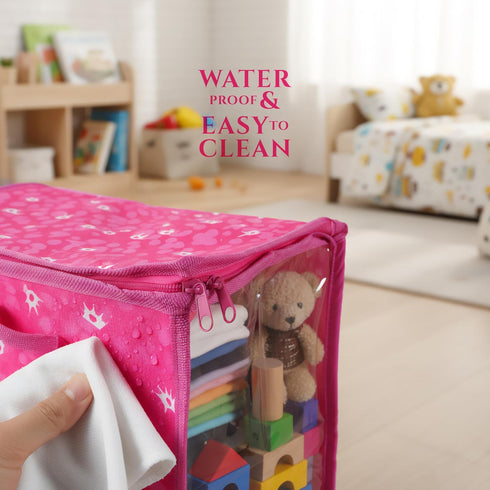 3 100 Primo Lines Doll Clothes & Accessories Storage Organizer Pink Stackable Bags with Adjustable Dividers, Resealable