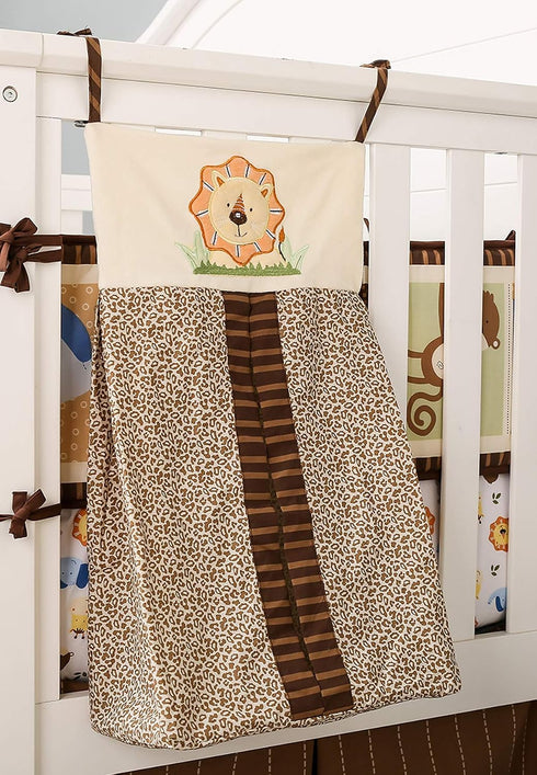 CribMATE African Lion Themed Diaper Organizer (Golden-Brown, Animal Print)