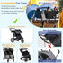ZZM Double Stroller Organizer for Bob Duallie and Baby Jogger City Mini GT2, Double Baby Stroller Accessories