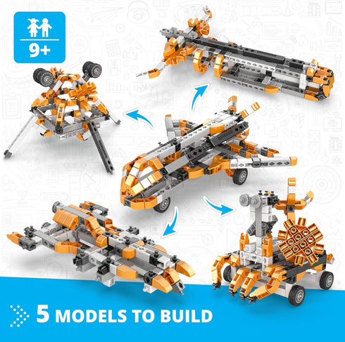 9+, Playset, Engino- Inventor STEM Toys, Space Shuttle Kit, Construction Toys for Kids STEM Building Kit, Educational