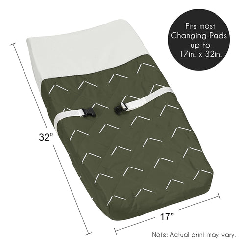Sweet Jojo Designs Dark Green Boho Arrow Boy Girl Baby Changing Pad Cover Infant Newborn Diaper Table Change Mat Sheet
