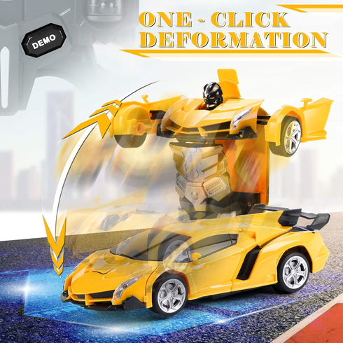 Dolanus Remote Control Car, Transform Robot RC Cars with One-Button Deformation and 360 Degree Rotating Drifting
